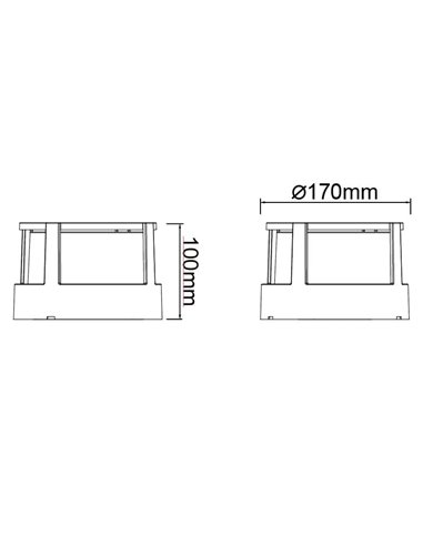 Plafon LED para exterior IP65 CREEK 15W CCT 2700K-3300K-4000K preto/branco/corten