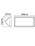 Aplique de exterior LED rectangular CREEK - 20W - CCT 2700K-3300K-4000K negro/blanco/corten