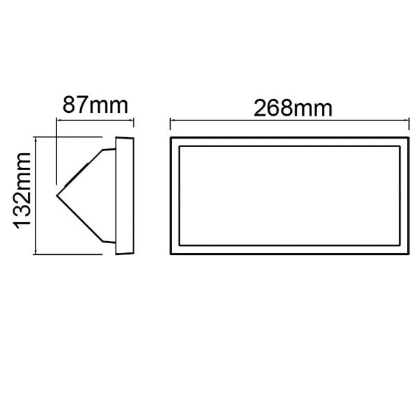Aplique de exterior LED rectangular CREEK - 20W - CCT 2700K-3300K-4000K negro/blanco/corten