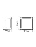 Aplique LED exterior cuadrado CREEK - 15W - CCT 2700K-3300K-4000K negro/blanco/corten