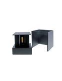 Aplique exterior LED cuadrado OPEN antracita, con luz arriba y abajo y aspas abatibles, 2x5W 4000K