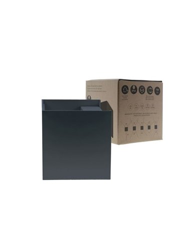 Aplique exterior LED cuadrado OPEN antracita, con luz arriba y abajo y aspas abatibles, 2x5W 4000K