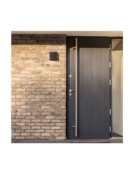 Luminária de parede externa LED quadrada antracite OPEN, com luz ascendente e descendente e lâminas dobráveis, 2x5W 4000K