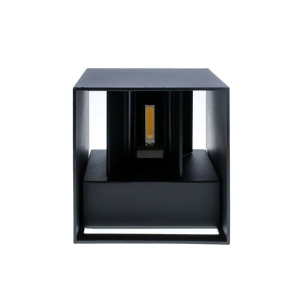 Applique d'extérieur LED carrée anthracite OPEN, avec éclairage direct et indirect et pales rabattables, 2x5W 4000K