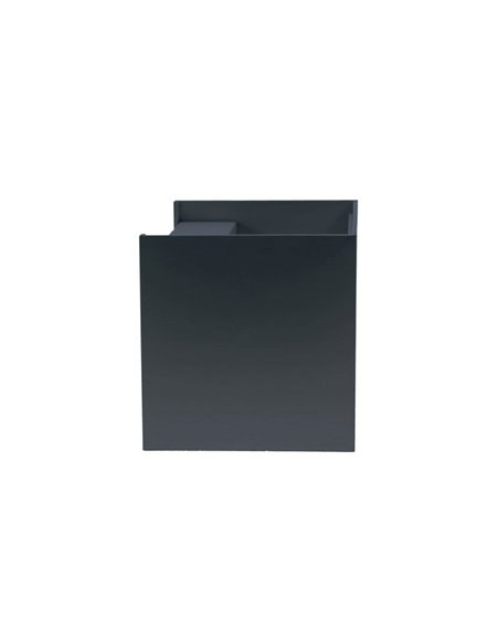 Luminária de parede externa LED quadrada antracite OPEN, com luz ascendente e descendente e lâminas dobráveis, 2x5W 4000K