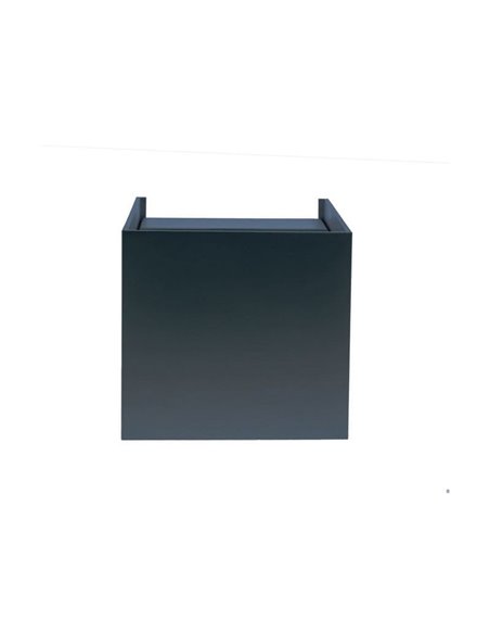 Aplique exterior LED cuadrado OPEN antracita, con luz arriba y abajo y aspas abatibles, 2x5W 4000K