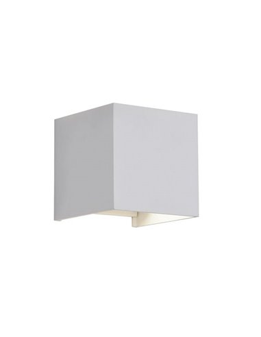 Applique d'extérieur carrée à LED OPEN blanche, avec éclairage direct vers le haut et vers le bas 2x5W 4000K