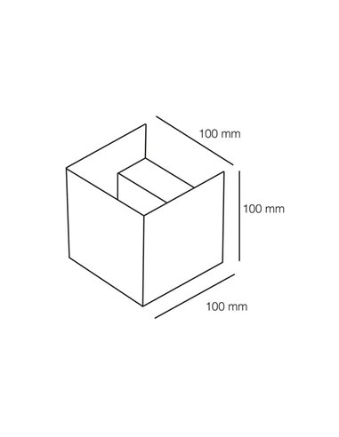 Applique d'extérieur carrée à LED OPEN blanche, avec éclairage direct vers le haut et vers le bas 2x5W 4000K