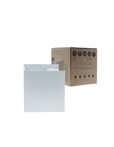 Applique d'extérieur carrée à LED OPEN blanche, avec éclairage direct vers le haut et vers le bas 2x5W 4000K