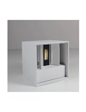 Applique d'extérieur carrée à LED OPEN blanche, avec éclairage direct vers le haut et vers le bas 2x5W 4000K