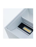 Aplique exterior LED cuadrado OPEN blanco, con luz arriba y abajo 2x5W 4000K