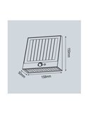Aplique de pared solar LED negro RAKSSA, con panel solar, interruptor y 4 intensidades, 5.2W 1000Lm 4000K IP54
