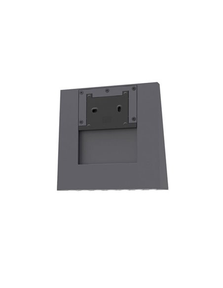 Aplique de pared solar LED negro RAKSSA, con panel solar, interruptor y 4 intensidades, 5.2W 1000Lm 4000K IP54