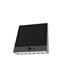 Applique murale solaire LED noire RAKSSA avec panneau solaire, interrupteur et 4 intensités, 5,2 W, 1 000 lm, 4 000 K, IP54