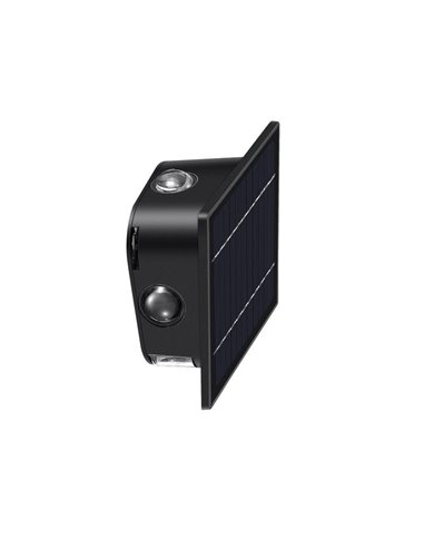 Aplique de exterior LED solar CALM, con sensor crepuscular, negro IP54 150Lm 2CCT 3000K-6000K