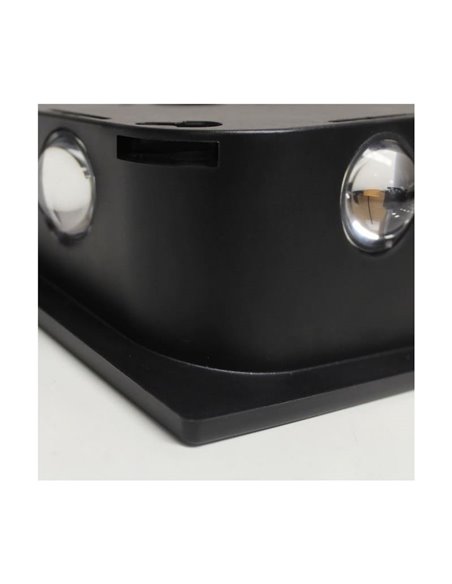 Applique murale solaire d'extérieur à LED CALM avec capteur crépusculaire, noire, IP54, 150 lm, 2 CCT, 3 000 K-6 000 K