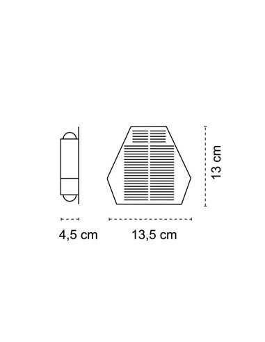 Aplique de exterior LED solar DIAMANTE, con sensor crepuscular, 120Lm 2CCT 3000K-6000K