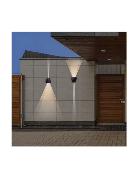 Aplique de exterior LED solar DIAMANTE, con sensor crepuscular, 120Lm 2CCT 3000K-6000K