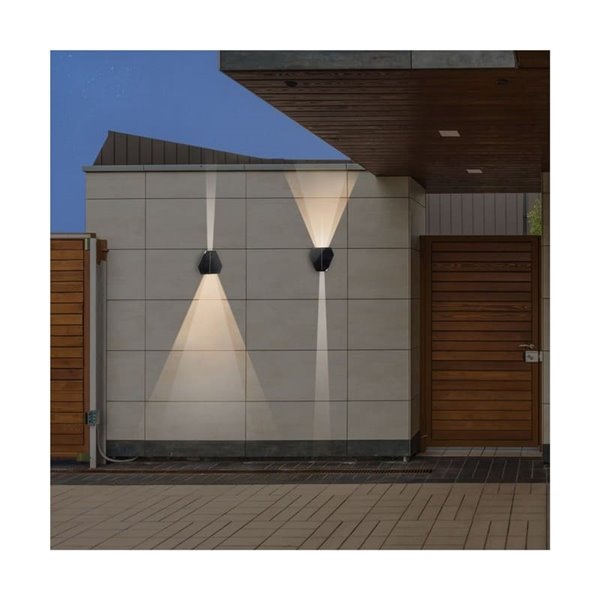 Aplique de exterior LED solar DIAMANTE, con sensor crepuscular, 120Lm 2CCT 3000K-6000K
