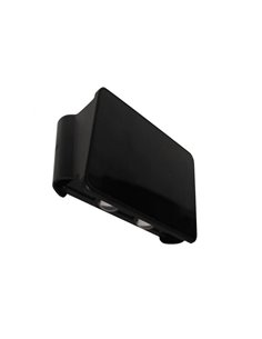 Applique murale solaire d'extérieur à LED NIL, noire, avec capteur crépusculaire, IP54, 120 lm, 3 000 K