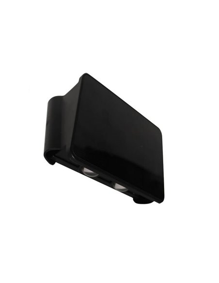 Aplique de exterior LED solar NIL, negro con sensor crepuscular, IP54 120Lm 3000K