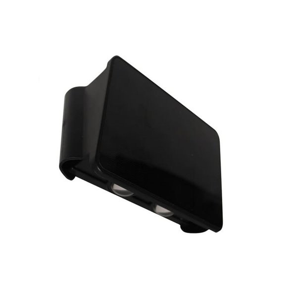 Aplique de exterior LED solar NIL, negro con sensor crepuscular, IP54 120Lm 3000K