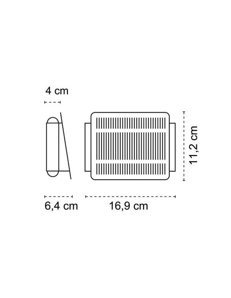 Aplique de exterior LED solar NIL, negro con sensor crepuscular, IP54 120Lm 3000K
