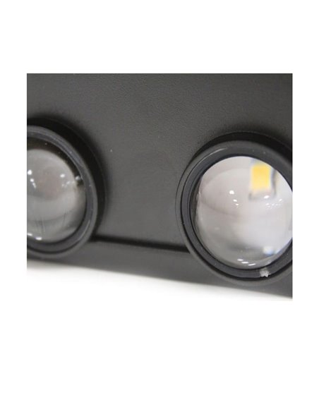 Applique murale solaire d'extérieur à LED NIL, noire, avec capteur crépusculaire, IP54, 120 lm, 3 000 K