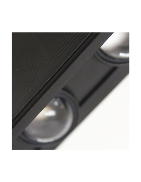 Aplique de exterior LED solar NIL, negro con sensor crepuscular, IP54 120Lm 3000K