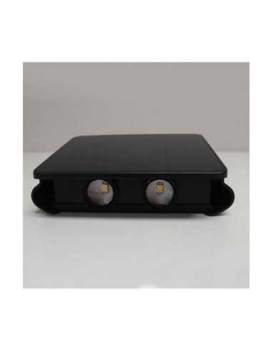 Aplique de exterior LED solar NIL, negro con sensor crepuscular, IP54 120Lm 3000K