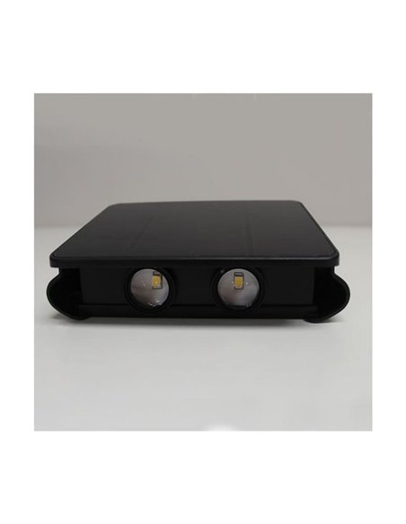 Aplique de exterior LED solar NIL, negro con sensor crepuscular, IP54 120Lm 3000K