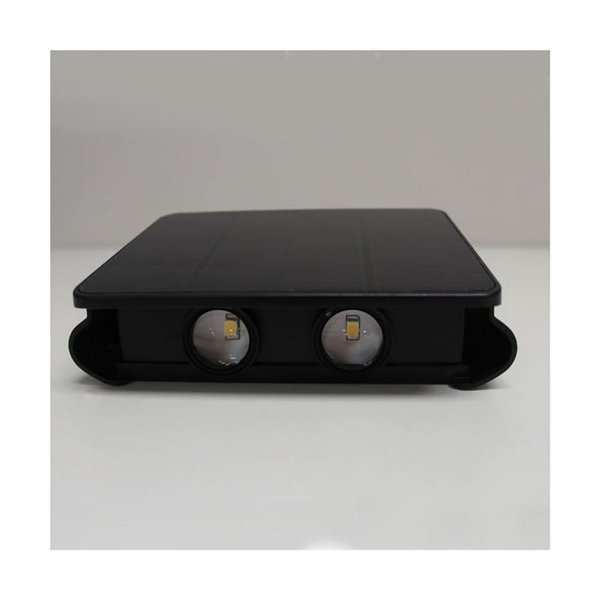 Aplique de exterior LED solar NIL, negro con sensor crepuscular, IP54 120Lm 3000K