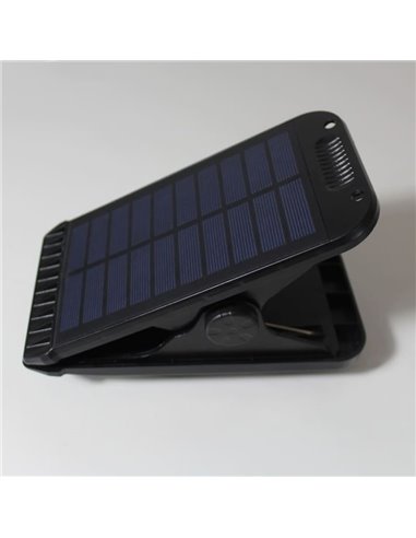 Luminária de parede solar LED CLIP, com sensor de movimento e crepúsculo para uso externo, IP65, 3W 300Lm, 4200K