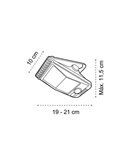 Applique solaire LED CLIP, avec détecteur de mouvement et de crépuscule pour l'extérieur, IP65, 3W 300Lm, 4200K
