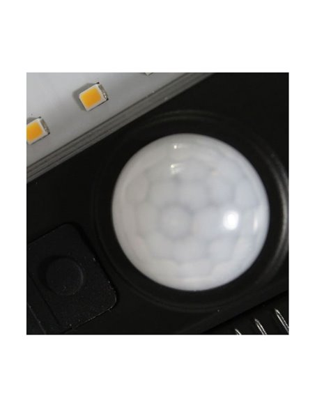 Luminária de parede solar LED CLIP, com sensor de movimento e crepúsculo para uso externo, IP65, 3W 300Lm, 4200K