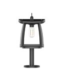 Sobremuro solar LED ZEFFA para exterior, negro con 4 intensidades de luz, 4W 350Lm 4000K 