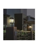 Lampadaire solaire LED ZEFFA pour extérieur, noir avec 4 intensités lumineuses, 4W 350Lm 4000K