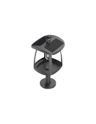 Sobremuro solar LED ZEFFA para exterior, negro con 4 intensidades de luz, 4W 350Lm 4000K 