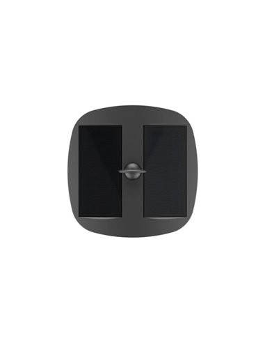 Sobremuro solar LED ZEFFA para exterior, negro con 4 intensidades de luz, 4W 350Lm 4000K 