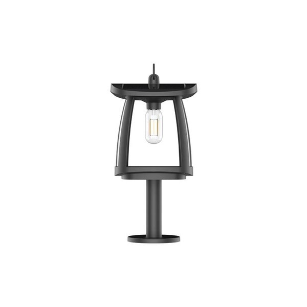 Luminária solar LED ZEFFA para uso externo, preta com 4 intensidades de luz, 4W 350Lm 4000K