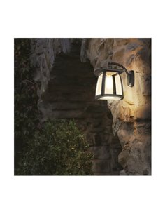 Aplique de pared solar LED ZEFFA, tipo farolillo negro para exterior, 4W 350Lm 4000K IP54 2