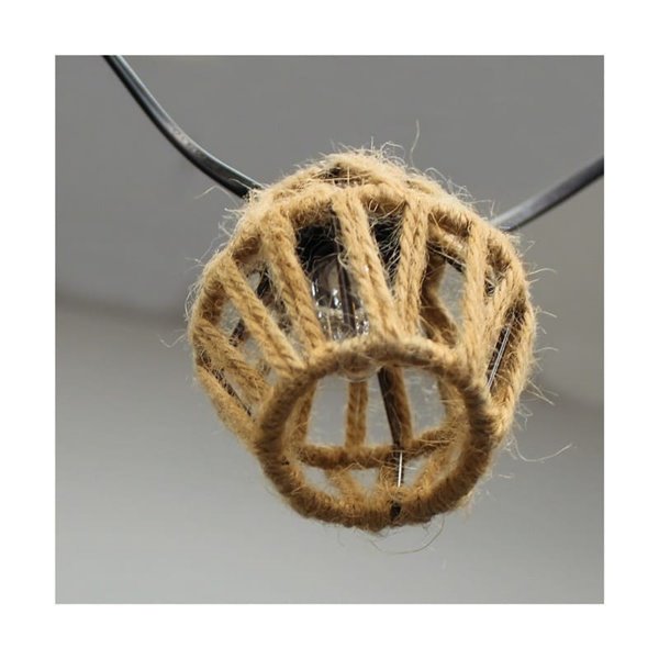 Guirlande lumineuse solaire d'extérieur à LED ETNA, rechargeable par USB ou à énergie solaire, 10 ampoules, 5 W, 330 lm, 2 700 K