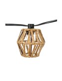 Guirnalda de exterior LED solar ETNA, de cuerda con batería recargable USB o luz solar, 10 bombillas, 5W 330Lm, 2700K