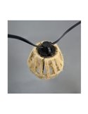 Guirnalda de exterior LED solar ETNA, de cuerda con batería recargable USB o luz solar, 10 bombillas, 5W 330Lm, 2700K