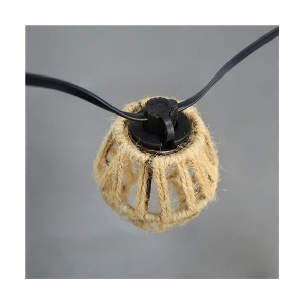 Guirlande lumineuse solaire d'extérieur à LED ETNA, rechargeable par USB ou à énergie solaire, 10 ampoules, 5 W, 330 lm, 2 700 K