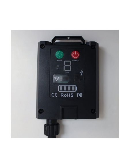 Guirnalda de exterior LED solar ETNA, de cuerda con batería recargable USB o luz solar, 10 bombillas, 5W 330Lm, 2700K