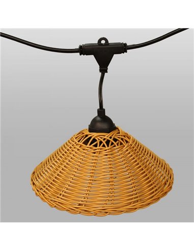 Guirnalda de exterior LED solar TEIDE, con bateria recargable y 10 bombillas incluidas, 8W 430Lm, 2700K