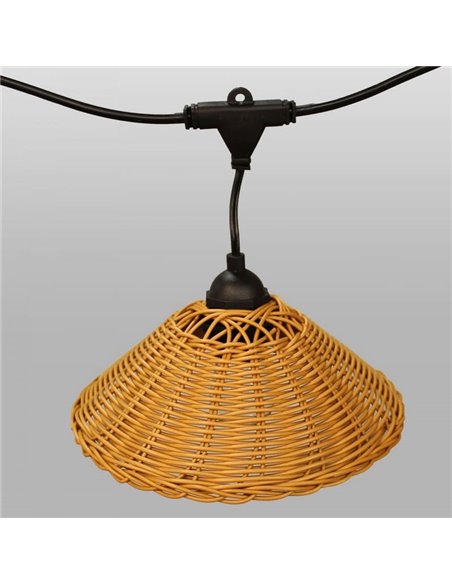 Luz de corda LED solar para exterior TEIDE, com bateria recarregável e 10 lâmpadas incluídas, 8W 430Lm, 2700K