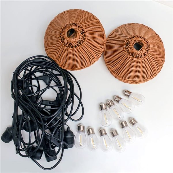 Luz de corda LED solar para exterior TEIDE, com bateria recarregável e 10 lâmpadas incluídas, 8W 430Lm, 2700K