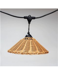 Guirnalda de exterior LED solar TEIDE, con bateria recargable y 10 bombillas incluidas, 8W 430Lm, 2700K